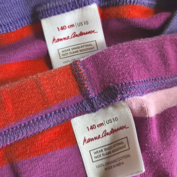 Hanna Andersson multicolored striped 2-piece longjohn pajama set - Picture 3 of 8